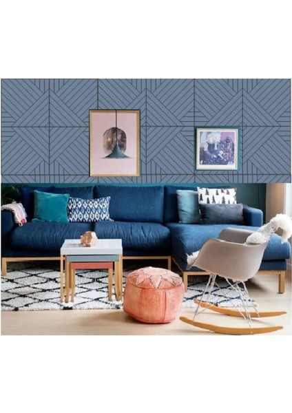 Dekoratif Duvar Paneli Simetrik Çizgiler Ahşap Duvar Dekoru Kendi Tarzınızda Düzenleyin 4 Adet indirimleri