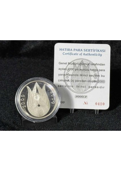 2000 Lale Güvercin Yılı No. 2 Hatıra Gümüş Parası - Sertifikalı modelleri