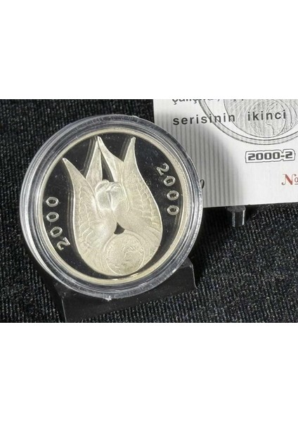 2000 Lale Güvercin Yılı No. 2 Hatıra Gümüş Parası - Sertifikalı fırsatları