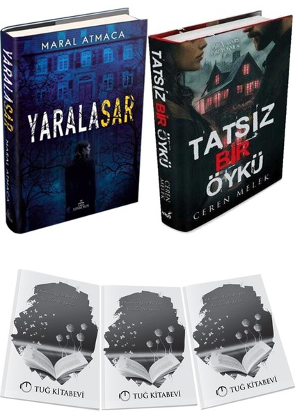 Tatsız Bir Öykü Ciltli ve Ephesus Yayınları Yaralasar 1 Ciltli Maral Atmaca 2li Set + Hediyeli