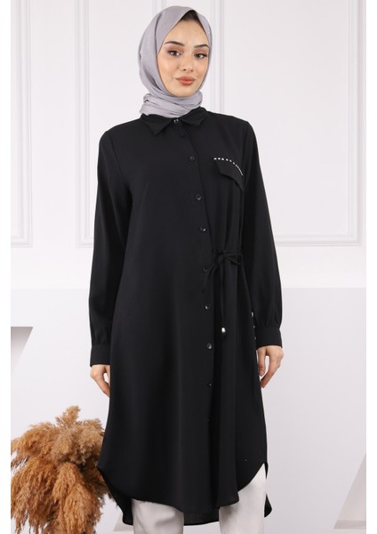 Taş Yan Bağlamalı Linda Tunik fırsatları