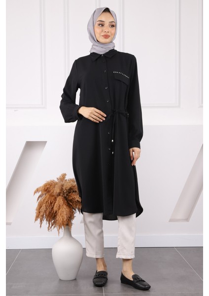 Taş Yan Bağlamalı Linda Tunik