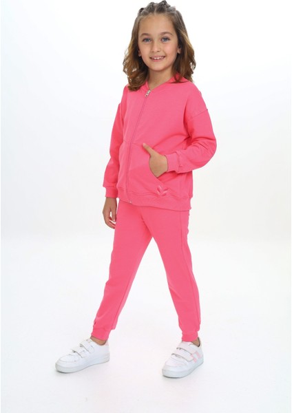 Kız Çocuk Nakışlı Eşofman Takım