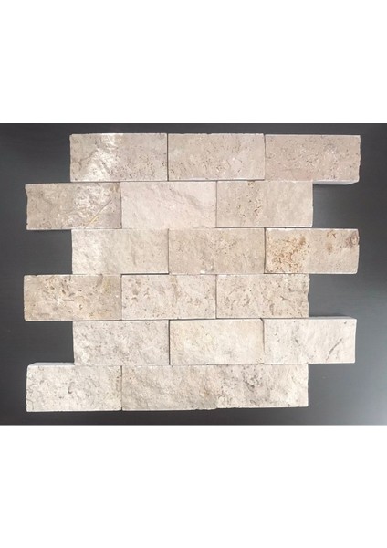 Patlatma Taş 5X10 cm Klasik Traverten Duvar Kaplaması