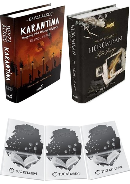 Hükümran 2 Ateş Kırağı Ciltli ve Karantina 3 Ciltli Beyza Alkoç 2li Set + Hediyeli