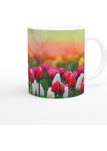 Lale Bahçesi Manzaralı Kupa Bardak modelleri