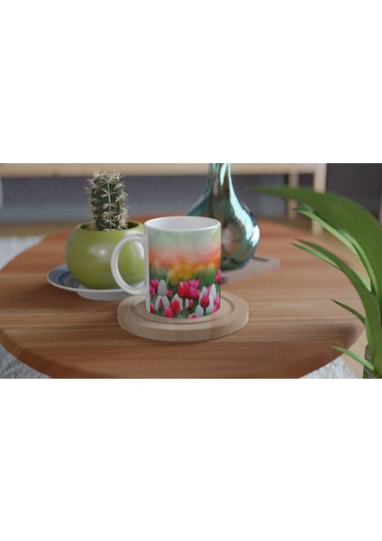 Lale Bahçesi Manzaralı Kupa Bardak fırsatları