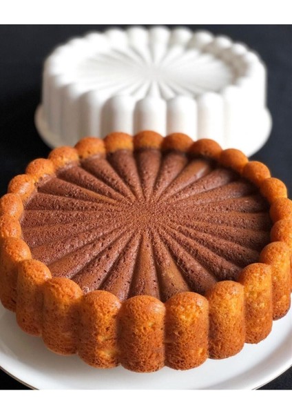 Granit Döküm Tart Kalıbı Krem 26 cm