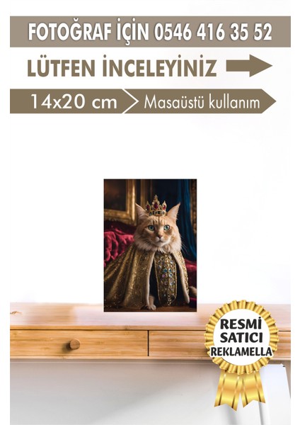 No:13 Kişiye Özel Tasarım Evcil Hayvan Tablosu Patili Hediyelik Kraliyet Kıyafetli Portresi