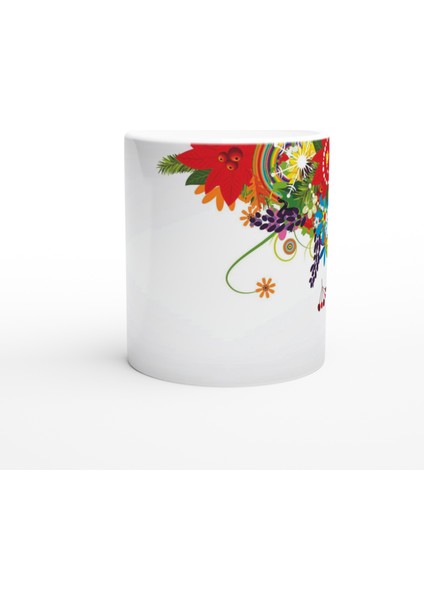 Renkli Çiçek Bahçesi Temalı Kupa Bardak fiyatları