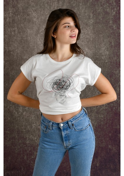 Overthinking Kadın Baskılıt-Shirt fırsatları