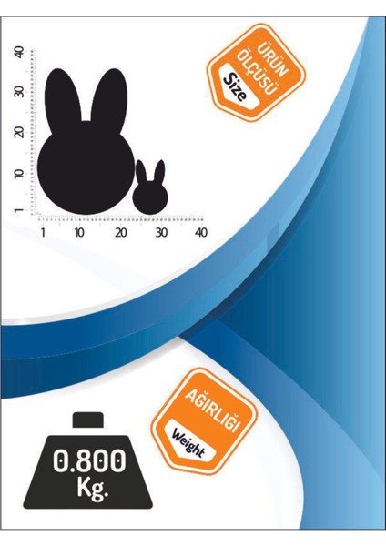 Tavşanlı Çocuk Odası Dekoru Ahşap Üzeri Pleksi Ayna Kaplama 3lü Set fırsatları