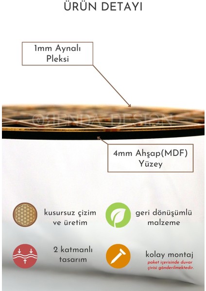 Kutsal Geometri Yaşam Çiçeği - Torus - Sri Yantra 3'lü Dönüşüm Seti (Gold)