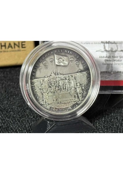 Kıbrıs Barış Harekâtı’nın 50. Yılına Özel Hatıra Gümüş Para (2024) - Sertifikalı fiyatları