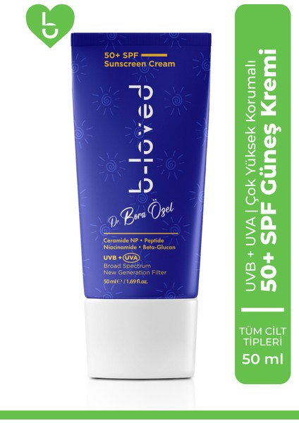 Yeni Nesil Suya Dayanıklı Spf 50+ Uva Uvb Güneş Koruyucu Krem 50 ml