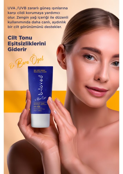 Yeni Nesil Suya Dayanıklı Spf 50+ Uva Uvb Güneş Koruyucu Krem 50 ml