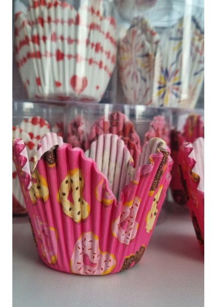 100 Adet Muffin Cupcake Kağıdı, Renkli Kağıt Muffin Kek Kalıbı