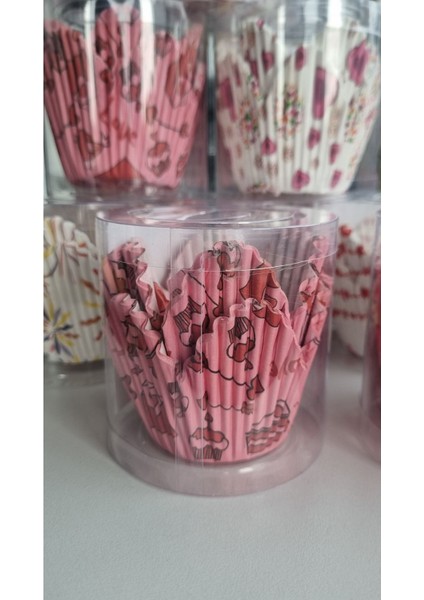 100 Adet Muffin Cupcake Kağıdı, Renkli Kağıt Muffin Kek Kalıbı