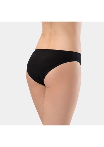 Kadın Likralı 2'li Pamuklu Bikini Külot 230/SIYAH