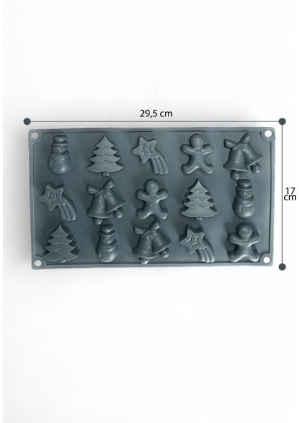 Parti Temalı Çam Ağacı Kardan Adam Zil Christmas Doğum Günü Partisi Eğlence Silikon Çikolata Kalıbı fiyatları
