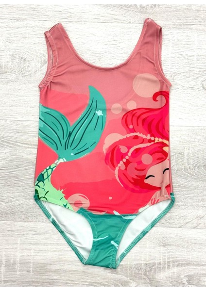 Kız Çocuk Görsel Baskılı Tek Parça Mayo 3-10 Yaş 12213