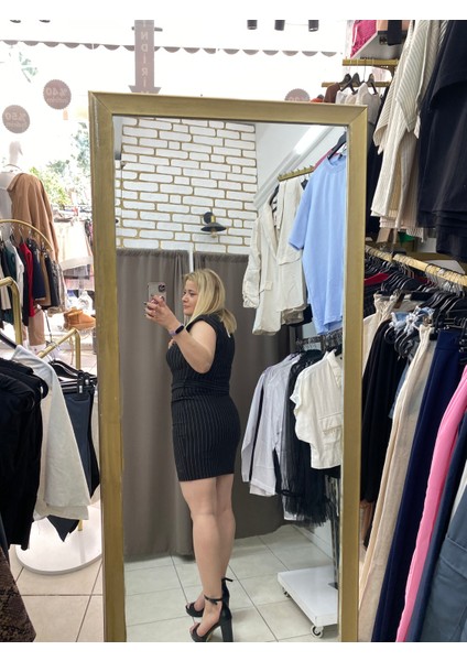 Çizgili Krep Elbise fırsatları