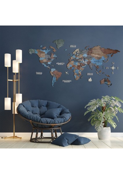 Shade Ahşap Dünya Haritası