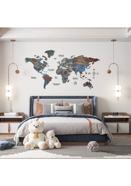 Shade Ahşap Dünya Haritası fiyatları