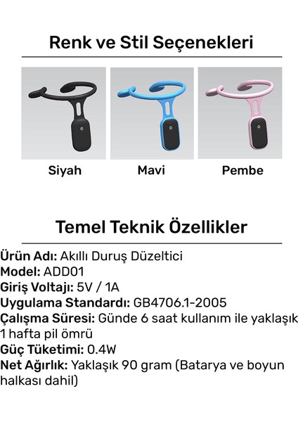 Akıllı Duruş Düzeltici modelleri