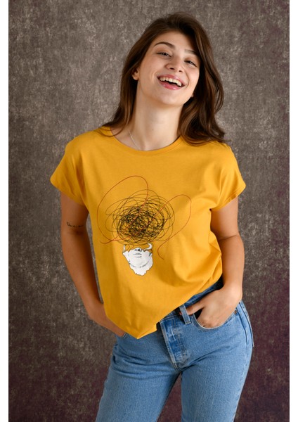 Overthinking Kadın Baskılı T-Shirt