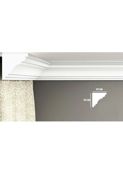 Hazır Korniş Önü Strafor Kartonpiyer Klk-1 10*10CM 1 Adet (2 Metre)