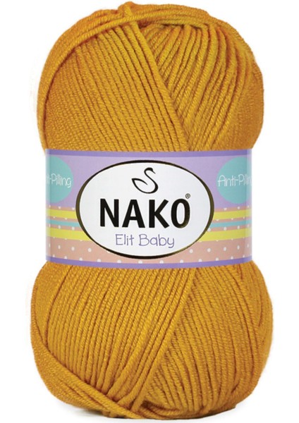 Elit Baby Anti Pilling Tüylenmeyen Bebek ipi 1636 Hardal