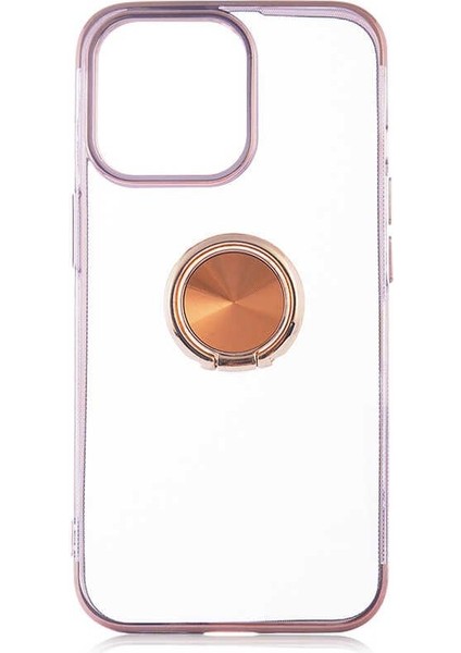 iPhone 13 Pro Kılıf Kenarları Renkli Yüzüklü Manyetik Silikon