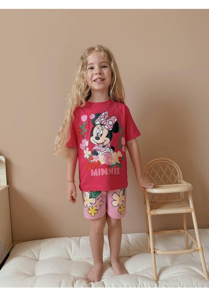 Yigit Butik Çiçek Baskılı Şortlu Kız Çocuk Takım modelleri