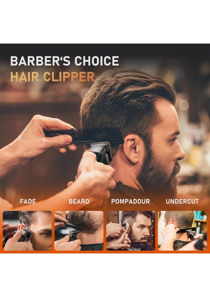 Profesyonel Saç Kesme Makinesi, 9000 Rpm Motor, Dlc Bıçak, 0mm Düzeltici modelleri