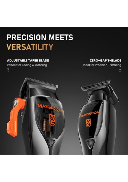 Profesyonel Saç Kesme Makinesi, 9000 Rpm Motor, Dlc Bıçak, 0mm Düzeltici fırsatları