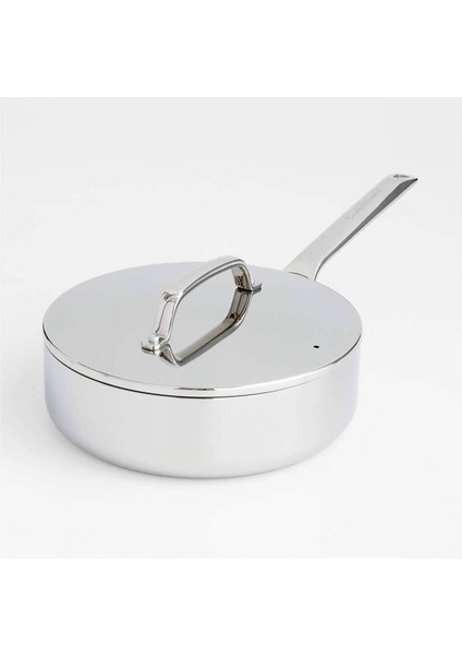 Evencook Core 3.25 Qt. Kapaklı Paslanmaz Çelik Sote Tavası
