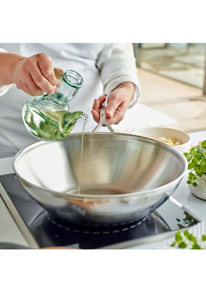 5 Katmanlı 30 cm Wok Tava, I?ndüksiyon Uyumlu, Silvinox Yüzey indirimleri