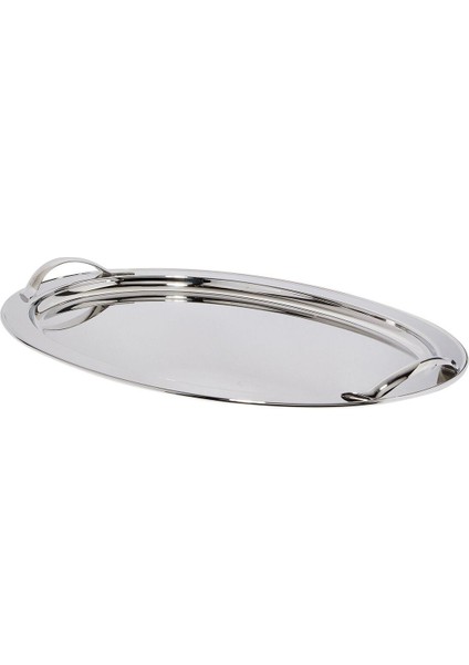 Gümüş Kaplamalı Oval Tepsi