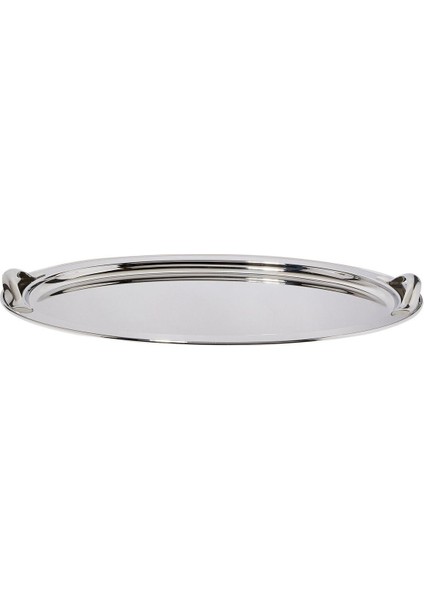 Gümüş Kaplamalı Oval Tepsi