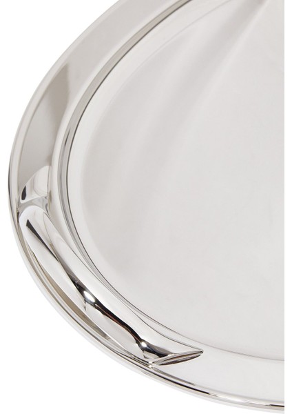 Gümüş Kaplamalı Oval Tepsi
