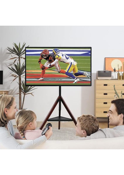 Tripod Tv Standı, 32" ile 75" Tv'ler Için Yükseklik Ayarlı, 180 Derece Dönme Özellikli, Kaymaz Zemin modelleri