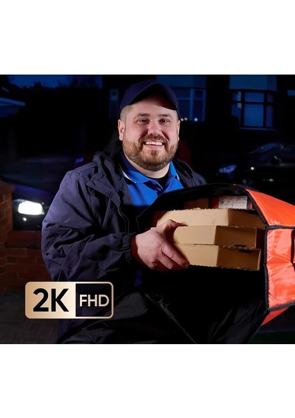 E340 2k Video Kapı Zili | Çift Kamera, Renkli Gece Görüşü, Pil Veya Kablolu Kullanım