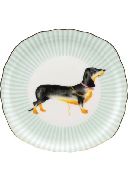 Köpek Desenli Pasta Tabağı,kare