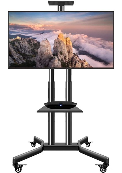 Mobil Tv Standı, 32”-70” LCD LED Ekranlar Için Tekerlekli Tv Arabası, Eğilebilir ve Yükseklik Ayarlı