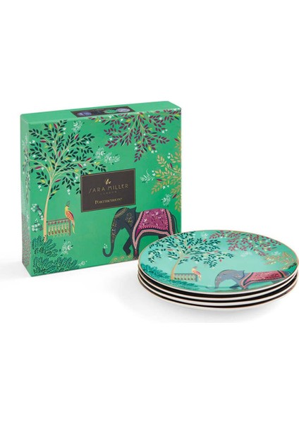 Sara Miller Hindistan Tatlı Tabakları, 4'lü Set