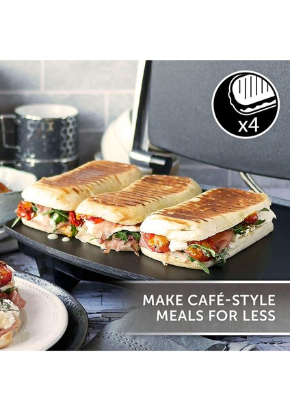 Sandviç, Panini Presi ve Tost Makinesi 4 Dilim Yapışmaz Kaplamalı Uyumlu