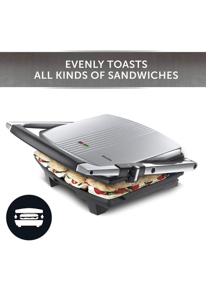 Sandviç, Panini Presi ve Tost Makinesi 4 Dilim Yapışmaz Kaplamalı Uyumlu