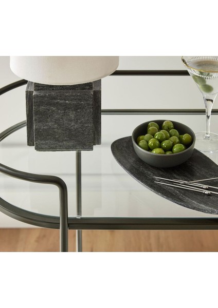 Lindenville Bar Arabası (79CM) Şık ve Fonksiyonel Metal Çerçeve ve Cam Raflar fırsatları