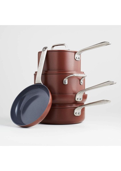 Evencook Ceramic, Terracotta Seramik Yapışmaz 8 Parçalı Pişirme Seti Bonuslu modelleri